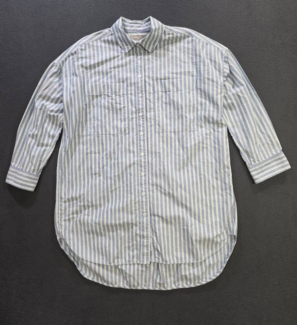 Everlane dress The Boxy Oxford Button Boxy Pockets organic cotton Size 2 A010739